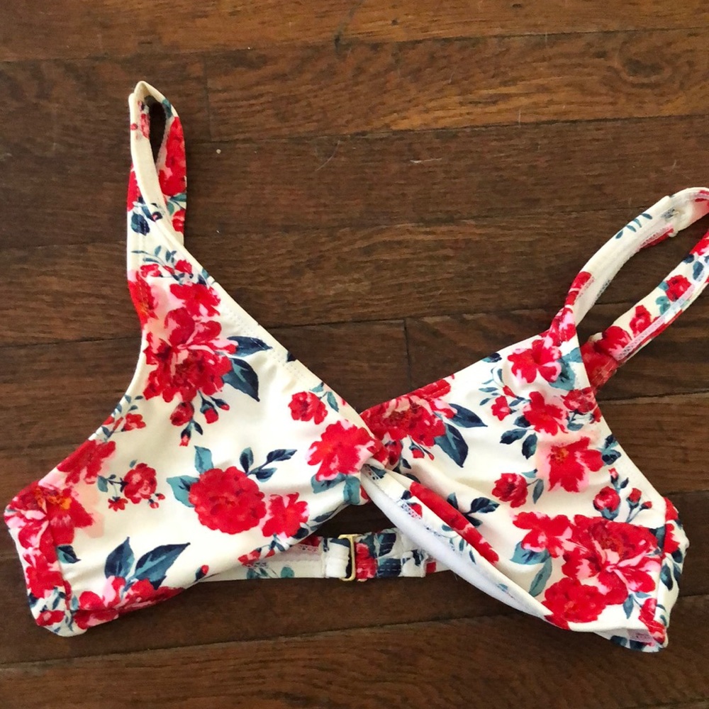 ARIZONA JEAN bathing suit top floral print size medium